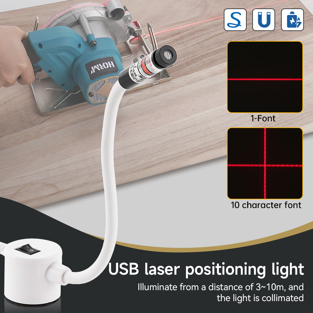 Industrial Laser Welding - USB-aangedreven rood laserlicht naaien positioneringslamp snijden