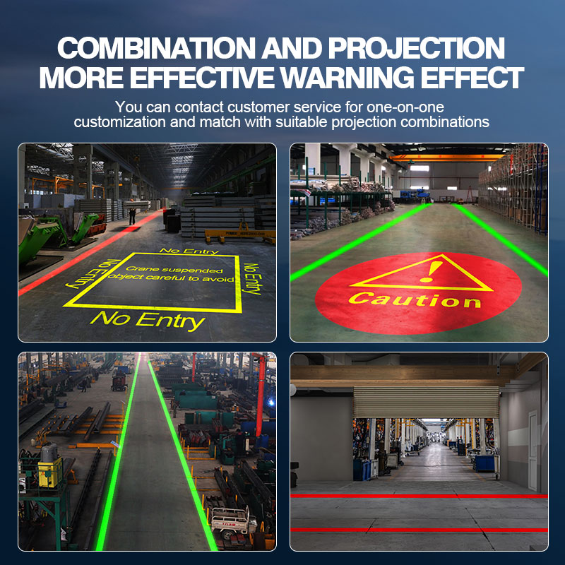 Industrial Laser Projector - Industriële laserveiligheidslijnprojector met verstelbare projectiebreedte, heftruckwaarschuwings-